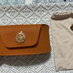 Tory Burch Burnt Orange Eye Wear Case (glasses not included)